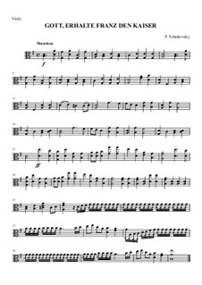 Австрийский национальный гимн, для оркестра, Hob.XXVIa/43: Партия альта by Йозеф Гайдн