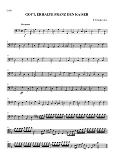 Австрийский национальный гимн, для оркестра, Hob.XXVIa/43: Партия виолончели by Йозеф Гайдн