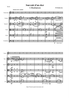 Воспоминание о дорогом месте, TH 116 Op.42: Complete set, for violin and string orchestra - score and parts by Петр Чайковский