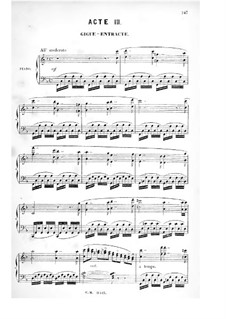 Alice de nevers: Акт III, для солистов, хора и фортепиано by Флоримон Эрве