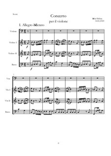 Concerto No.1 C-dur: Score, parts by Michał Bylina