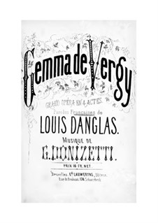 Джемма ди Верджи: Клавир с вокальной партией by Гаэтано Доницетти