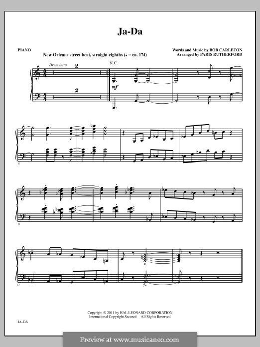 Ja-Da: Партия фортепиано by Bob Carleton