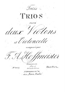 Три струнных трио, Op.22: Скрипка I by Франц Антон Хофмайстер