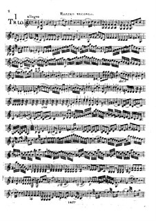 Три струнных трио, Op.37: Скрипка II by Франц Антон Хофмайстер