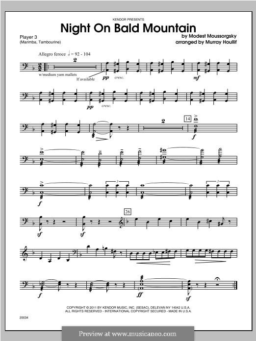 Ночь на лысой горе: For percussion – Percussion 3 by Модест Мусоргский