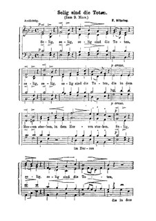 Selig sind die Toten: Singpartitur by Фердинанд Мёринг