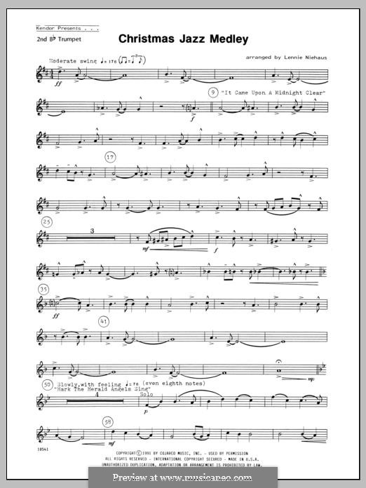 Christmas Jazz Medley: For winds – 2nd Bb Trumpet part by folklore