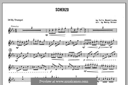 Scherzo: 1st Bb Trumpet part by Феликс Мендельсон-Бартольди