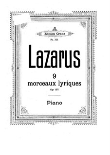 Девять легких лирических пьес, Op.137: Девять легких лирических пьес by Густав Лазарус