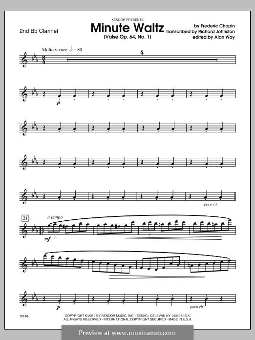 No.1 ре-бемоль мажор: 2nd Bb Clarinet part by Фредерик Шопен