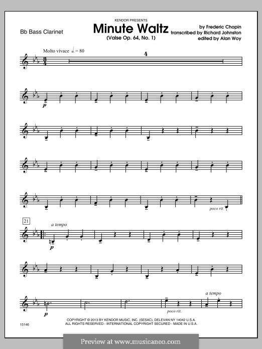 No.1 ре-бемоль мажор: Bb Bass Clarinet part by Фредерик Шопен