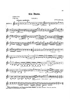 Шесть дуэтов для двух скрипок, Op.179: Шесть дуэтов для двух скрипок by Ян Калливода