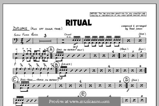 Ritual: Drums part by Thad Jones