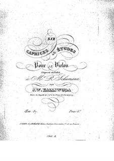 Шесть каприсов (или этюдов) для скрипки, Op.87: Шесть каприсов (или этюдов) для скрипки by Ян Калливода