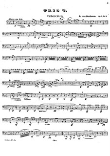 Струнное трио No.5 до минор, Op.9 No.3: Партия виолончели by Людвиг ван Бетховен
