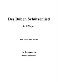 No.26 Des Buben Schützenlied: E Major by Роберт Шуман