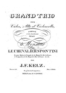 Струнное трио ми-бемоль мажор, Op.128: Партия скрипки by Johann Friedrich Kelz