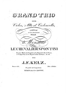 Струнное трио ми-бемоль мажор, Op.128: Партия виолончели by Johann Friedrich Kelz