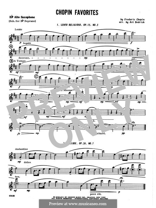Chopin Favorites: Opt. Alto Sax part by Фредерик Шопен