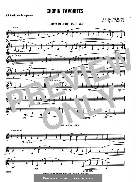 Chopin Favorites: Eb Baritone Saxophone part by Фредерик Шопен