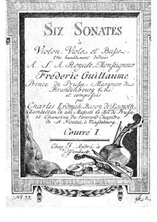 Шесть сонат для струнного трио, Op.1: Партия скрипки by Отто Карл Эрдманн Коспот