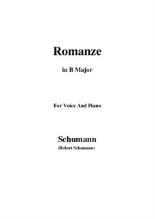 Испанские любовные песни, Op.138: No.5 Romance, Version III (B Major) by Роберт Шуман