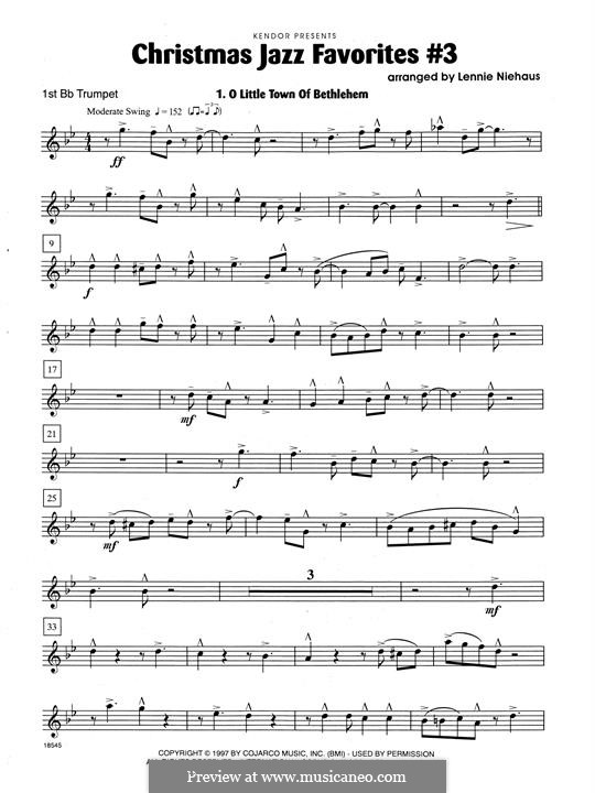 Christmas Jazz Favorites No.3 (Brass Ensemble): 1st Bb Trumpet part by folklore