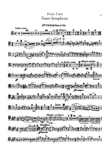 Фауст-симфония, S.108: Партии тромбонов и тубы by Франц Лист