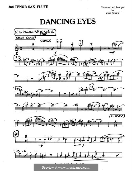 Dancing Eyes: 2nd Bb Tenor Saxophone part by Mike Tomaro