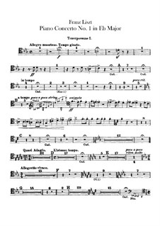 Концерт для фортепиано с оркестром No.1, S.124: Партии тромбонов by Франц Лист