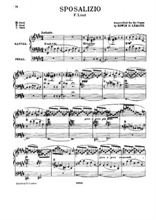 Второй год. Италия, S.161: No.1 Обручение, для органа by Франц Лист