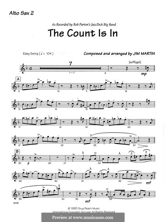 The Count Is In: Opt. Bass Clarinet part by Robert Martin