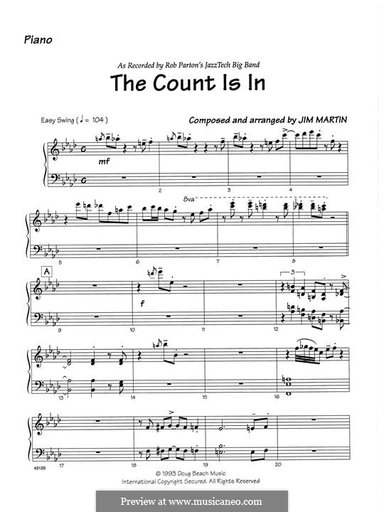 The Count Is In: Партия фортепиано by Robert Martin