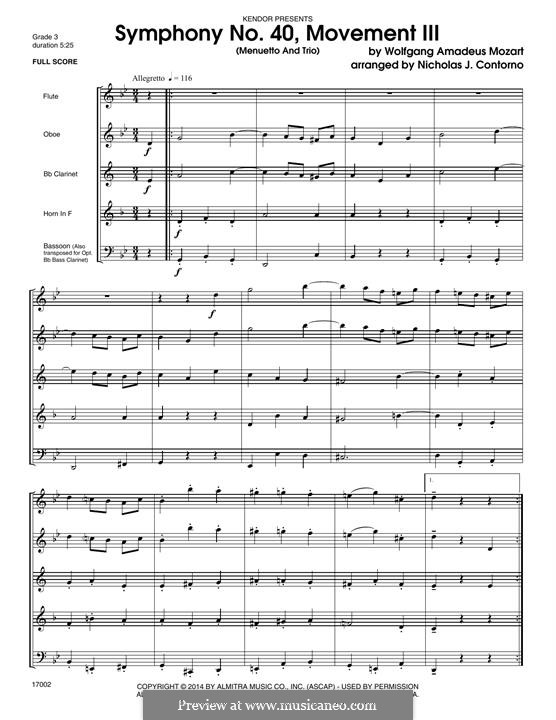 Часть III: For winds - full score by Вольфганг Амадей Моцарт