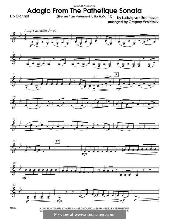 Часть II: Themes, for winds - Bb clarinet part by Людвиг ван Бетховен