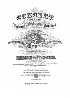 Концерт для виолончели с оркестром No.3, Op.46: Партитура by Фридрих Грюцмахер