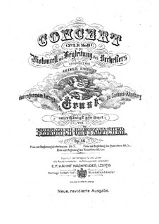 Концерт для виолончели с оркестром No.3, Op.46: Сольная партия by Фридрих Грюцмахер