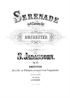Serenade in Four Canons, Op.42: Serenade in Four Canons by Саломон Ядассон
