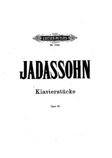 Шесть пьес для фортепиано, Op.49: Шесть пьес для фортепиано by Саломон Ядассон