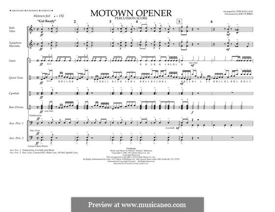 Motown Theme Show Opener: Percussion score by Smokey Robinson