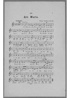 Аве Мария для голоса, хора, струнных и органа (или фисгармонии), Op.162: Партия альта (Хор) by Франц Пауль Лахнер