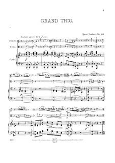 Фортепианное трио No.6 до мажор, Op.103: Фортепианное трио No.6 до мажор by Игнац Лахнер