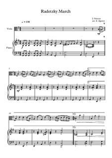 Марш Радецкого, Op.228: Для альта и фортепиано by Иоганн Штраус (отец)