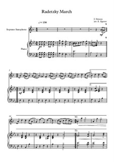 Марш Радецкого, Op.228: For soprano saxophone and piano by Иоганн Штраус (отец)
