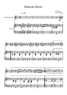 Марш Радецкого, Op.228: Для саксофона альта и фортепиано by Иоганн Штраус (отец)