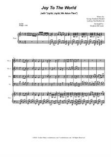 Joy To The World (with 'Joyful, Joyful, We Adore Thee'): For String Quartet and Piano by Георг Фридрих Гендель, Людвиг ван Бетховен