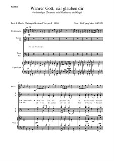Wahrer Gott, wir glauben dir: Chor by Кристоф Бернхард Фершпель