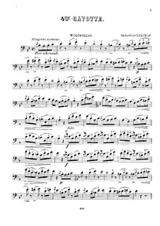 Гавот для виолончели и фортепиано, Op.117 No.4: Сольная партия by Себастьян Ле