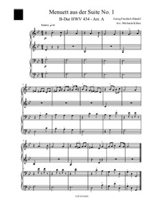 Сюита No.1 си-бемоль мажор, HWV 434: Menuett. Arrangement A by Георг Фридрих Гендель